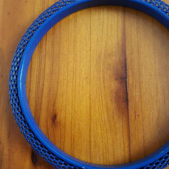 Royal blue metal bracelets set of five 5 - Picture 4 of 4